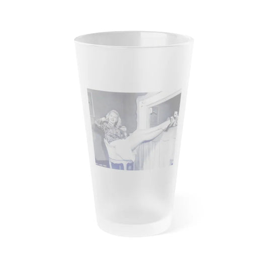 Adele Jergens #50 (Vintage Female Icon) Frosted Pint Glass 16oz-16oz-Frosted-Go Mug Yourself