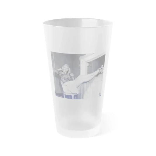Adele Jergens #50 (Vintage Female Icon) Frosted Pint Glass 16oz 16oz Frosted - Go Mug Yourself