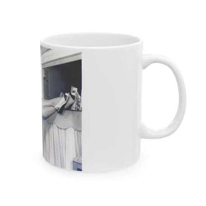 Adele Jergens #50 (Vintage Female Icon) White Coffee Mug - Go Mug Yourself