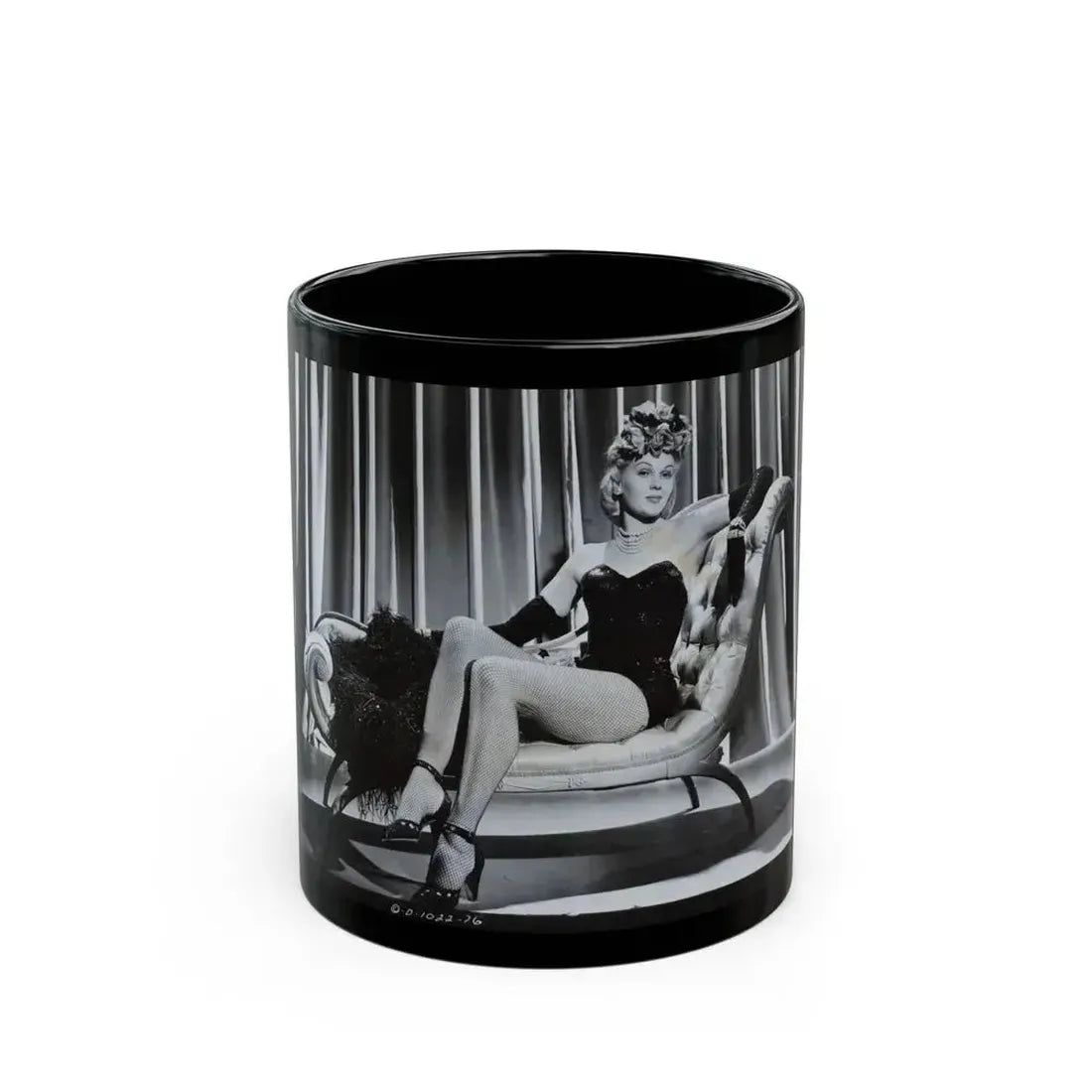 Adele Jergens #63 (Vintage Female Icon) Black Coffee Mug - Go Mug Yourself