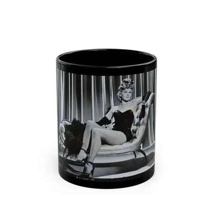 Adele Jergens #63 (Vintage Female Icon) Black Coffee Mug - Go Mug Yourself