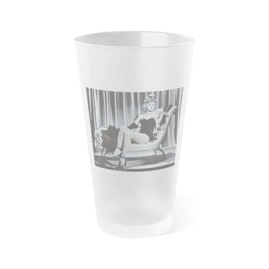 Adele Jergens #63 (Vintage Female Icon) Frosted Pint Glass 16oz-16oz-Frosted-Go Mug Yourself