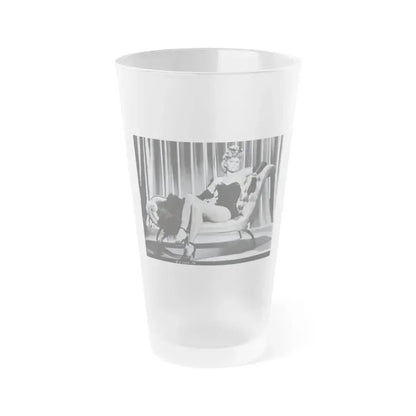 Adele Jergens #63 (Vintage Female Icon) Frosted Pint Glass 16oz 16oz Frosted - Go Mug Yourself