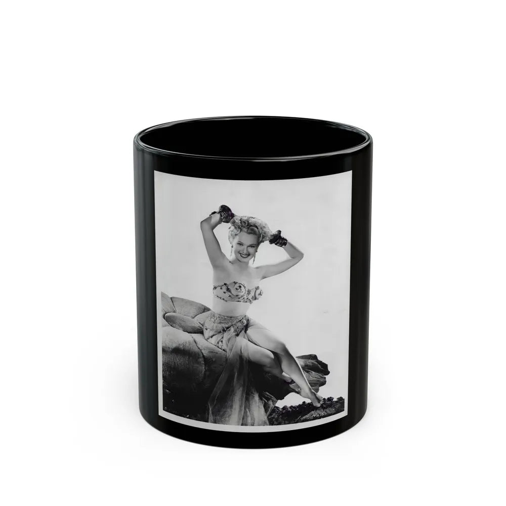 Adele Jergens #68 (Vintage Female Icon) Black Coffee Mug-11oz-Go Mug Yourself