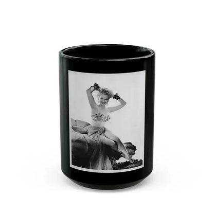 Adele Jergens #68 (Vintage Female Icon) Black Coffee Mug 15oz - Go Mug Yourself