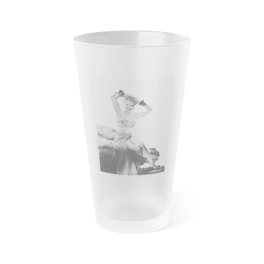 Adele Jergens #68 (Vintage Female Icon) Frosted Pint Glass 16oz-16oz-Frosted-Go Mug Yourself