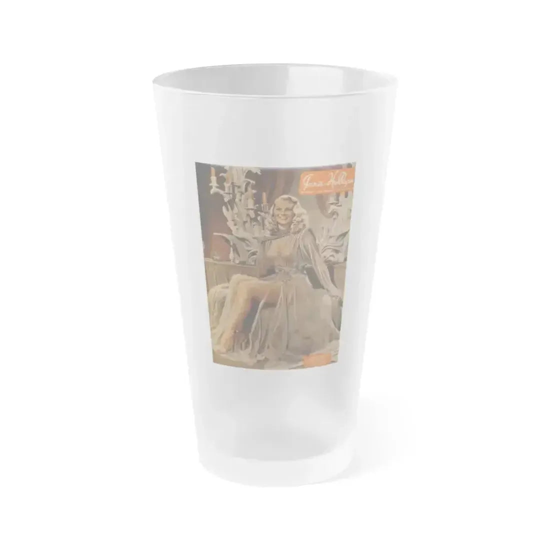Adele Jergens #74 - Mag. Cover (Vintage Female Icon) Frosted Pint Glass 16oz 16oz Frosted - Go Mug Yourself