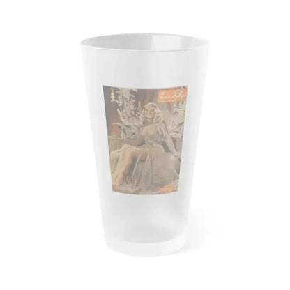 Adele Jergens #74 - Mag. Cover (Vintage Female Icon) Frosted Pint Glass 16oz 16oz Frosted - Go Mug Yourself