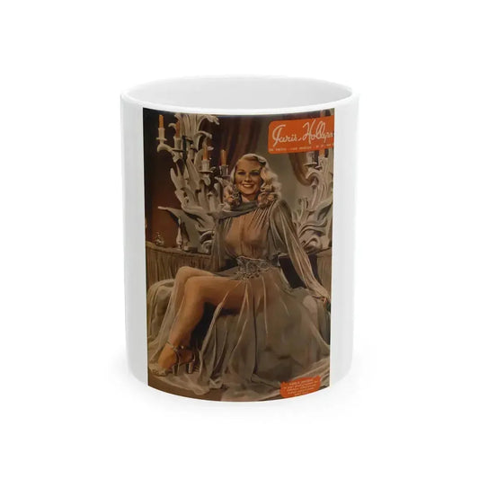 Adele Jergens #74 - Mag. Cover (Vintage Female Icon) White Coffee Mug 11oz - Go Mug Yourself