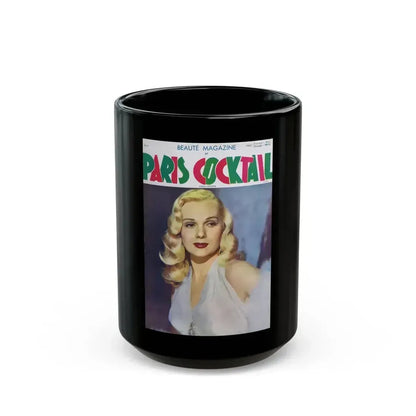 Adele Jergens #77 - Paris Mag. Cover (Vintage Female Icon) Black Coffee Mug 15oz - Go Mug Yourself