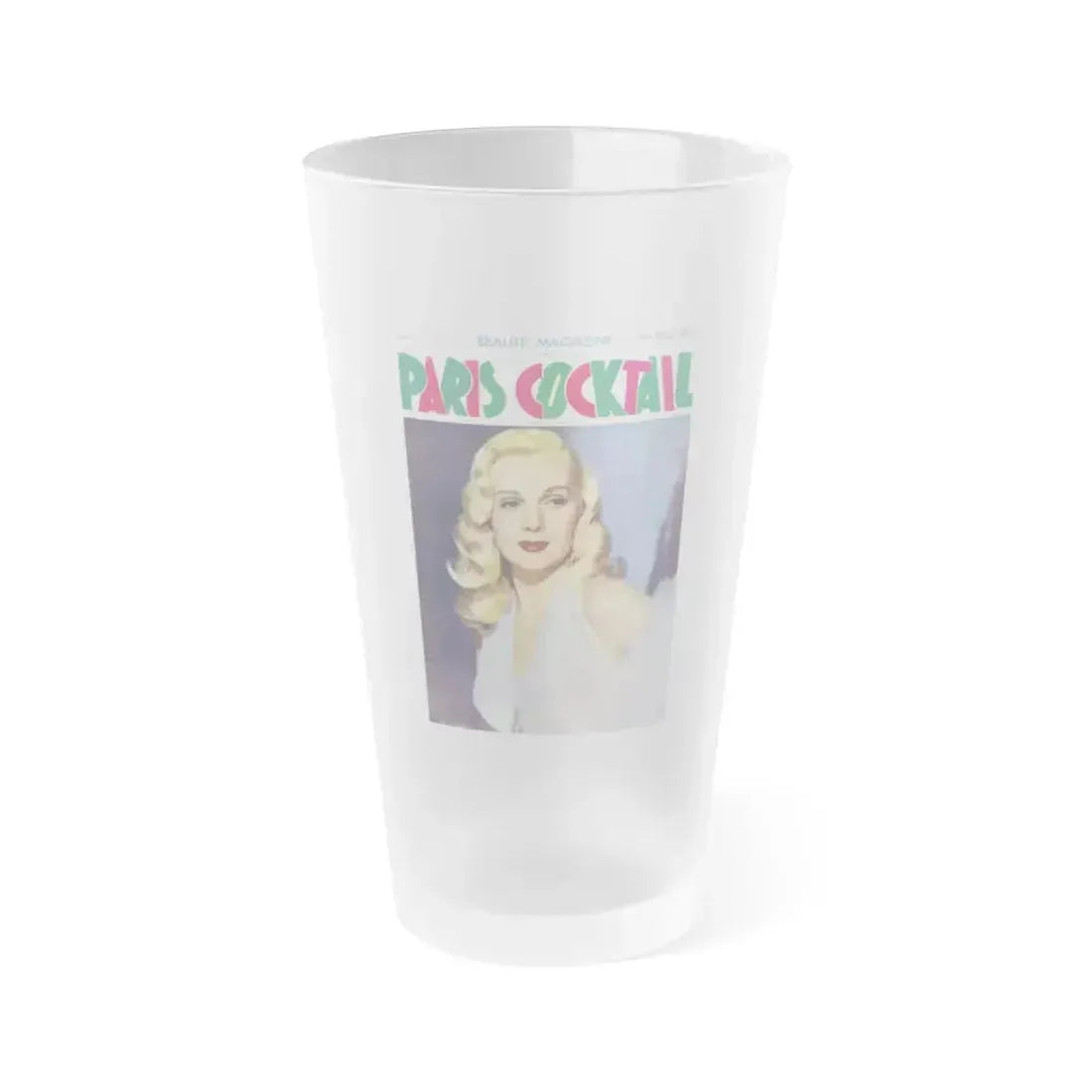 Adele Jergens #77 - Paris Mag. Cover (Vintage Female Icon) Frosted Pint Glass 16oz 16oz Frosted - Go Mug Yourself