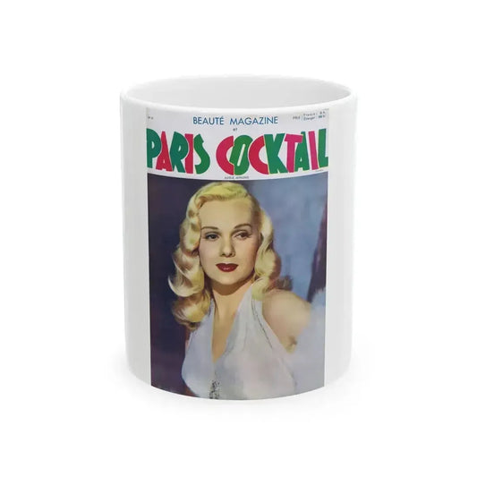Adele Jergens #77 - Paris Mag. Cover (Vintage Female Icon) White Coffee Mug 11oz - Go Mug Yourself