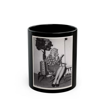 Adele Jergens #82 (Vintage Female Icon) Black Coffee Mug-11oz-Go Mug Yourself