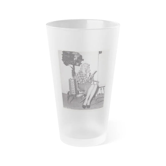 Adele Jergens #82 (Vintage Female Icon) Frosted Pint Glass 16oz-16oz-Frosted-Go Mug Yourself