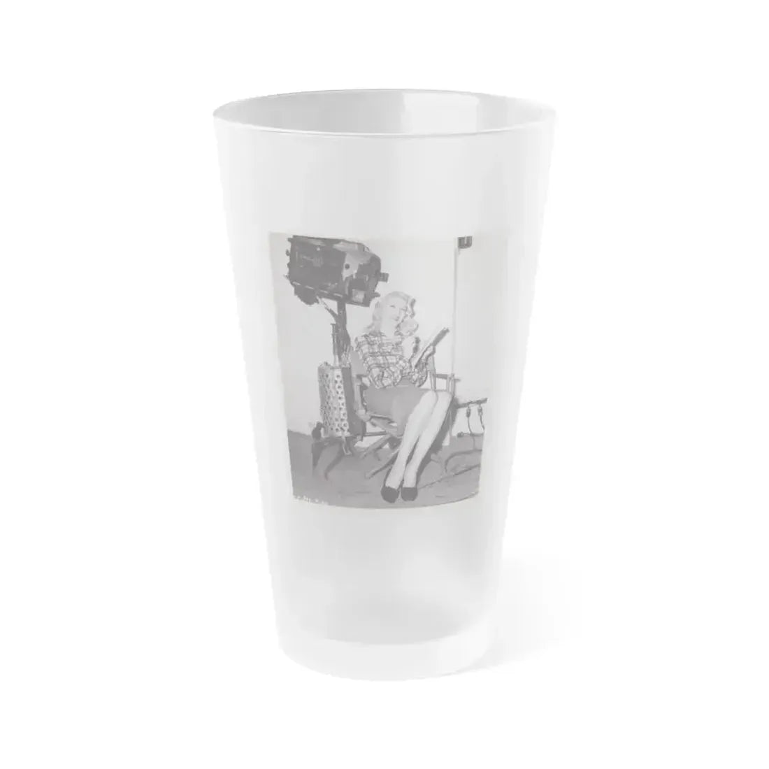 Adele Jergens #82 (Vintage Female Icon) Frosted Pint Glass 16oz 16oz Frosted - Go Mug Yourself