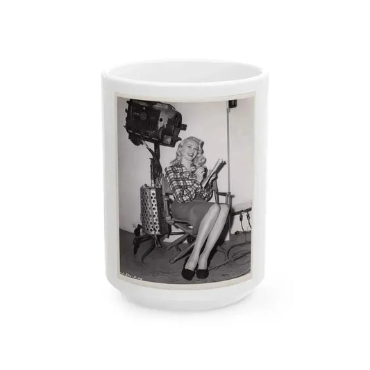 Adele Jergens #82 (Vintage Female Icon) White Coffee Mug 15oz - Go Mug Yourself