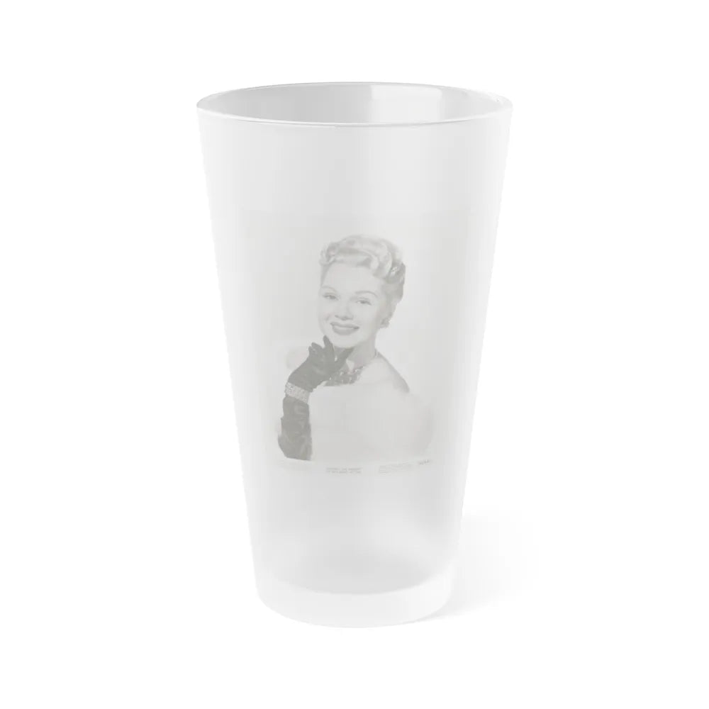 Adele Jergens #84 (Vintage Female Icon) Frosted Pint Glass 16oz-16oz-Frosted-Go Mug Yourself