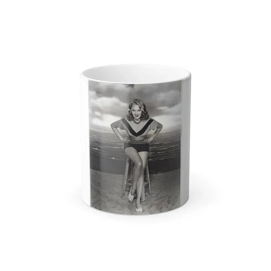 Adele Jergens #85 (Vintage Female Icon) Color Changing Coffee Mug 11oz - Go Mug Yourself