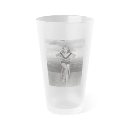 Adele Jergens #85 (Vintage Female Icon) Frosted Pint Glass 16oz 16oz Frosted - Go Mug Yourself