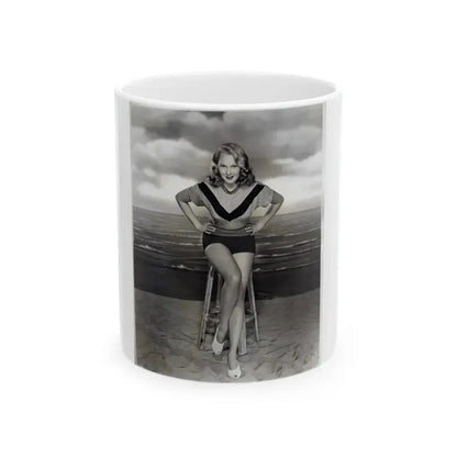Adele Jergens #85 (Vintage Female Icon) White Coffee Mug 11oz - Go Mug Yourself