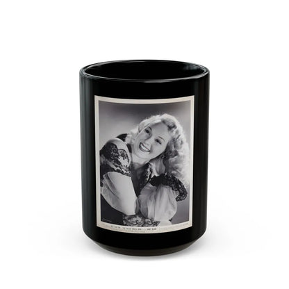 Adele Jergens #92 (Vintage Female Icon) Black Coffee Mug-15oz-Go Mug Yourself