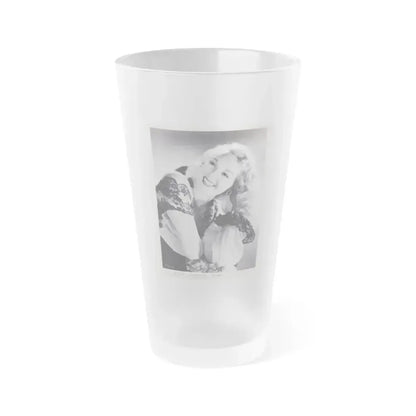Adele Jergens #92 (Vintage Female Icon) Frosted Pint Glass 16oz 16oz Frosted - Go Mug Yourself