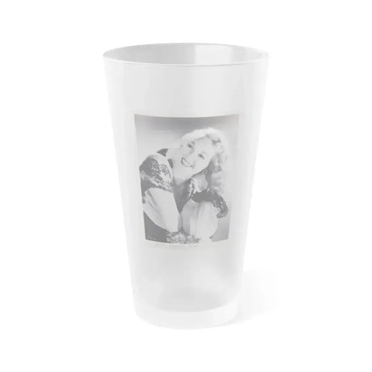 Adele Jergens #92 (Vintage Female Icon) Frosted Pint Glass 16oz 16oz Frosted - Go Mug Yourself