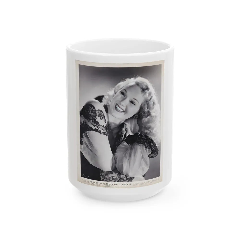 Adele Jergens #92 (Vintage Female Icon) White Coffee Mug-15oz-Go Mug Yourself