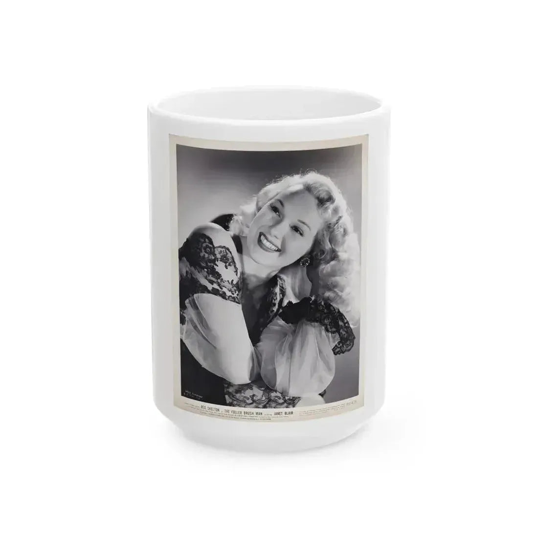Adele Jergens #92 (Vintage Female Icon) White Coffee Mug 15oz - Go Mug Yourself