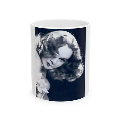 Adele Jergens #93 (Vintage Female Icon) White Coffee Mug-11oz-Go Mug Yourself