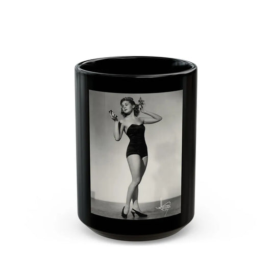 Adele Jergens #96 (Vintage Female Icon) Black Coffee Mug-15oz-Go Mug Yourself