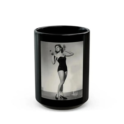 Adele Jergens #96 (Vintage Female Icon) Black Coffee Mug 15oz - Go Mug Yourself