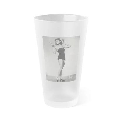 Adele Jergens #96 (Vintage Female Icon) Frosted Pint Glass 16oz-16oz-Frosted-Go Mug Yourself