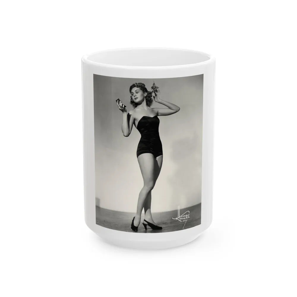 Adele Jergens #96 (Vintage Female Icon) White Coffee Mug-15oz-Go Mug Yourself