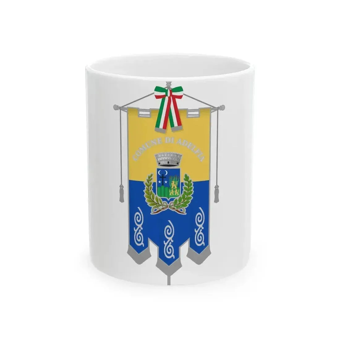 Adelfia-Gonfalone (Italy) White Coffee Mug 11oz - Go Mug Yourself