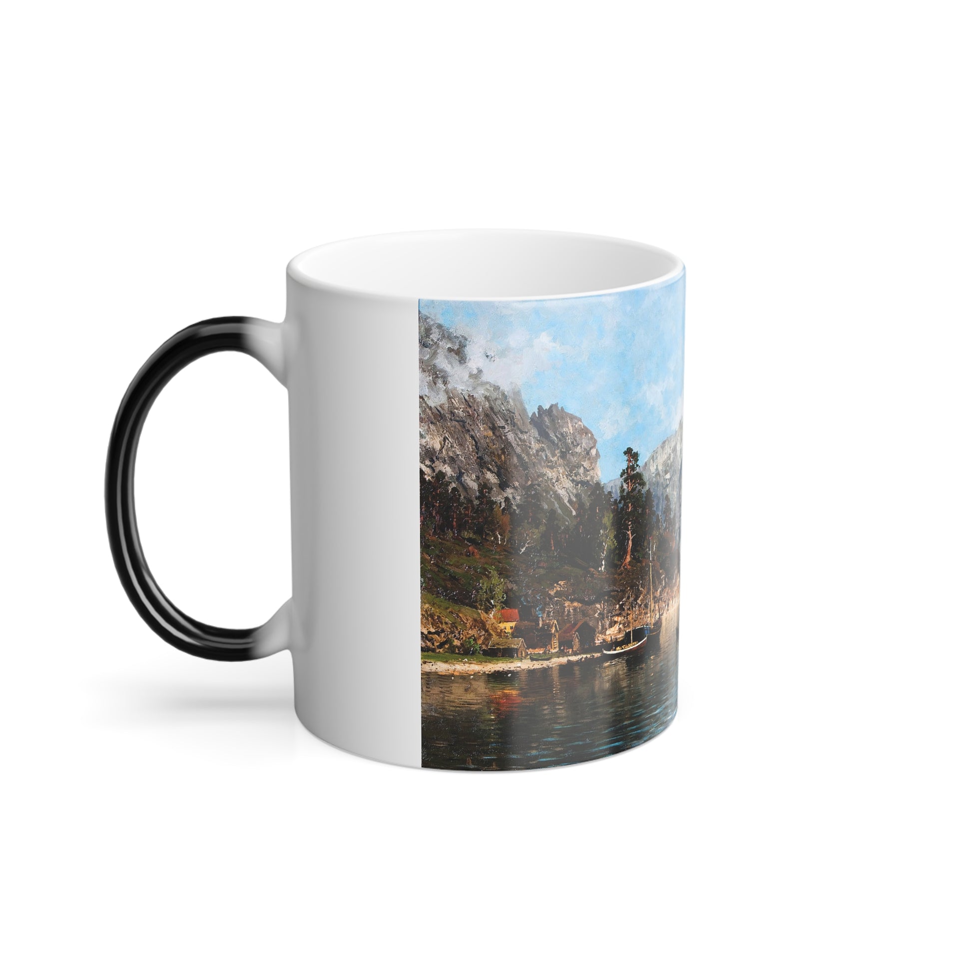 Adelsteen Normann (1848-1918) People in the Sognefjord - 1879 - Color Changing Mug 11oz-Go Mug Yourself