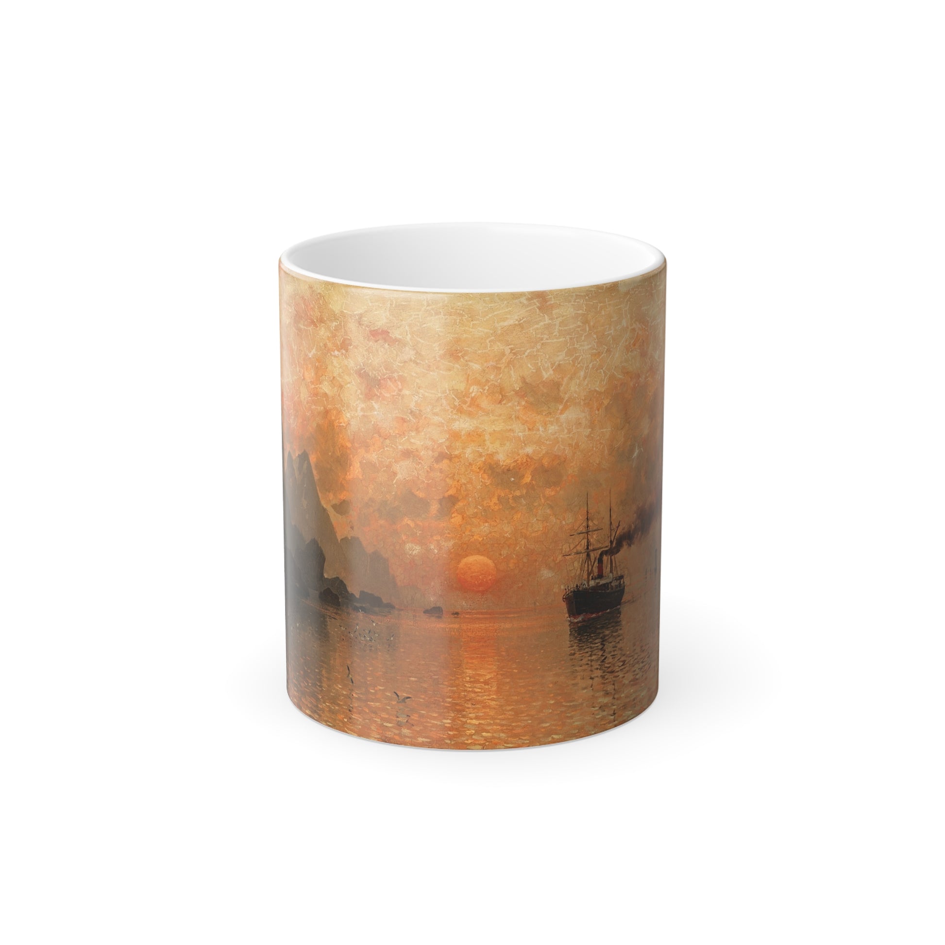 Adelsteen Normann (1848-1918) Ships in the Sunset - Color Changing Mug 11oz-11oz-Go Mug Yourself