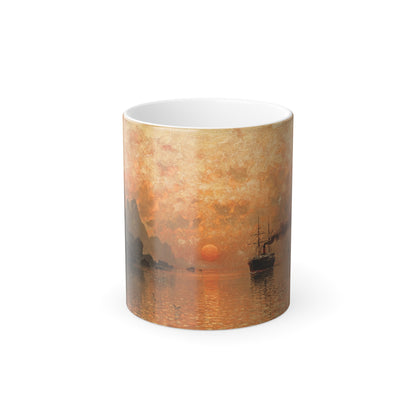 Adelsteen Normann (1848-1918) Ships in the Sunset - Color Changing Mug 11oz-11oz-Go Mug Yourself