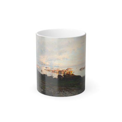 Adelsteen Normann (1848-1918) Summer night in Lofoten - 1882 - Color Changing Mug 11oz-11oz-Go Mug Yourself