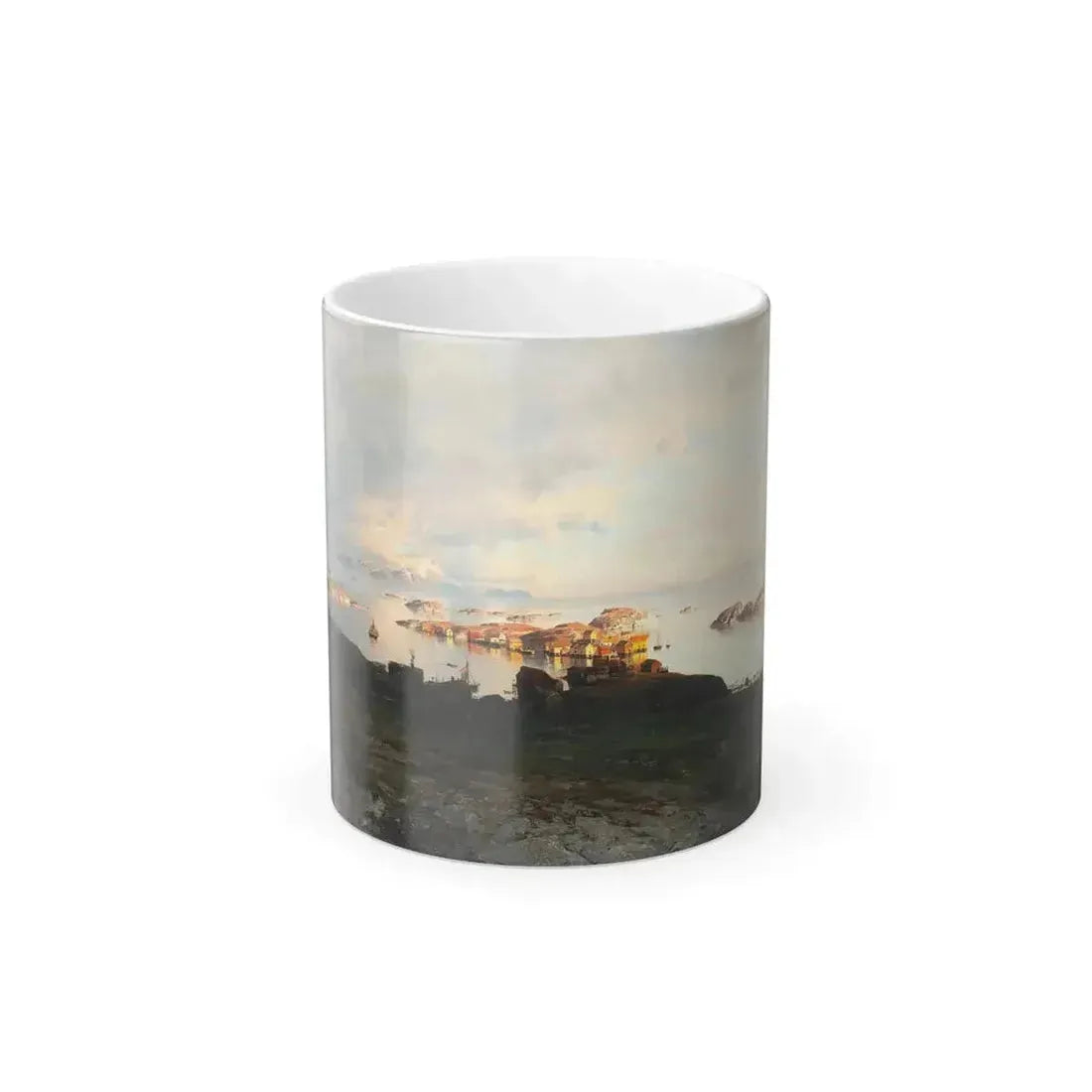 Adelsteen Normann (1848-1918) Summer night in Lofoten - 1882 - Color Changing Mug 11oz 11oz - Go Mug Yourself