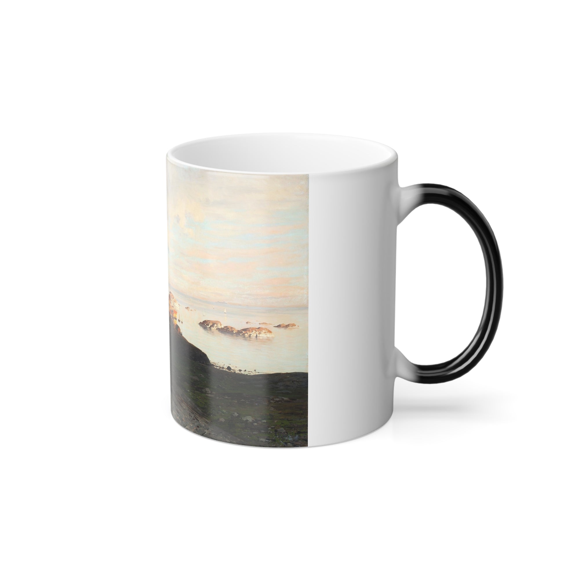 Adelsteen Normann (1848-1918) Summer night in Lofoten - 1882 - Color Changing Mug 11oz-Go Mug Yourself