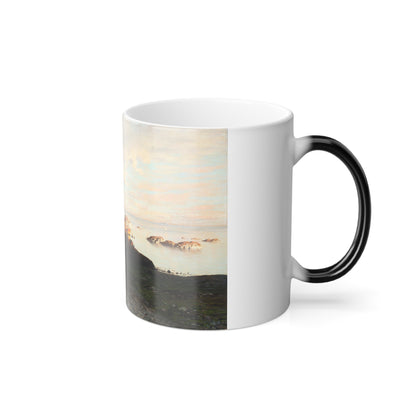 Adelsteen Normann (1848-1918) Summer night in Lofoten - 1882 - Color Changing Mug 11oz-Go Mug Yourself