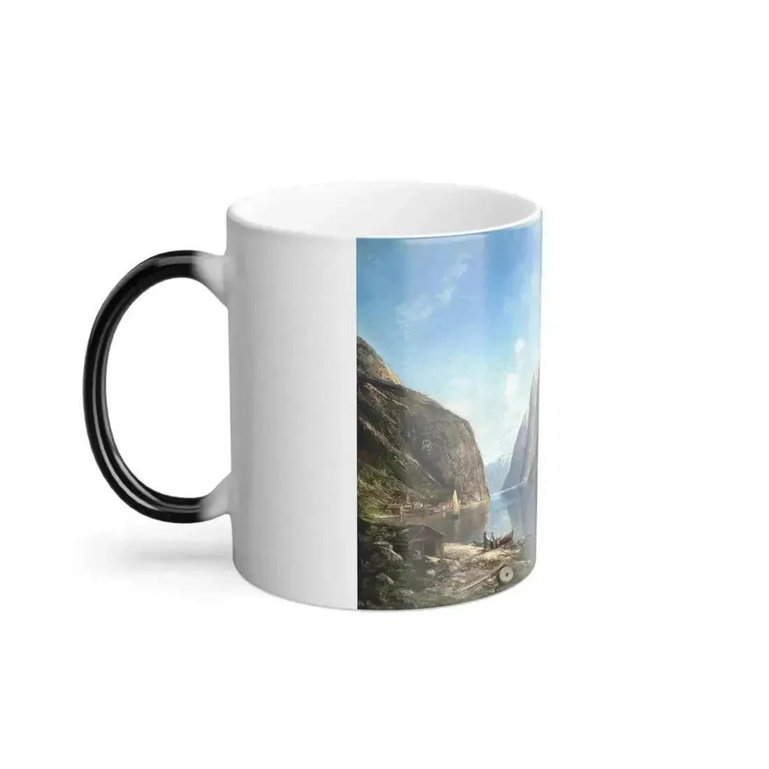 Adelsteen Normann (1848-1918) View of a Fjord - c1880 - Color Changing Mug 11oz - Go Mug Yourself