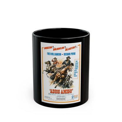 ADIOS AMIGO 1976 Movie Poster - Black Coffee Mug-11oz-Go Mug Yourself