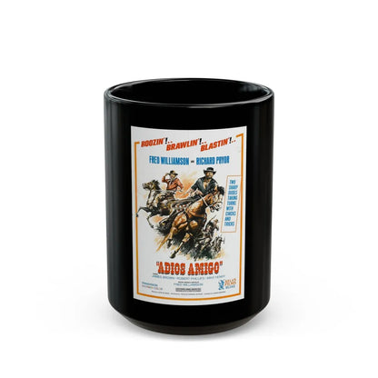 ADIOS AMIGO 1976 Movie Poster - Black Coffee Mug-15oz-Go Mug Yourself