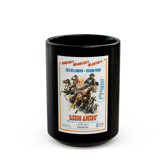 ADIOS AMIGO 1976 Movie Poster - Black Coffee Mug-15oz-Go Mug Yourself