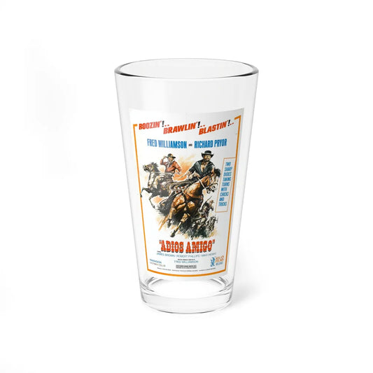 ADIOS AMIGO 1976 Movie Poster - Pint Glass 16oz-16oz-Go Mug Yourself