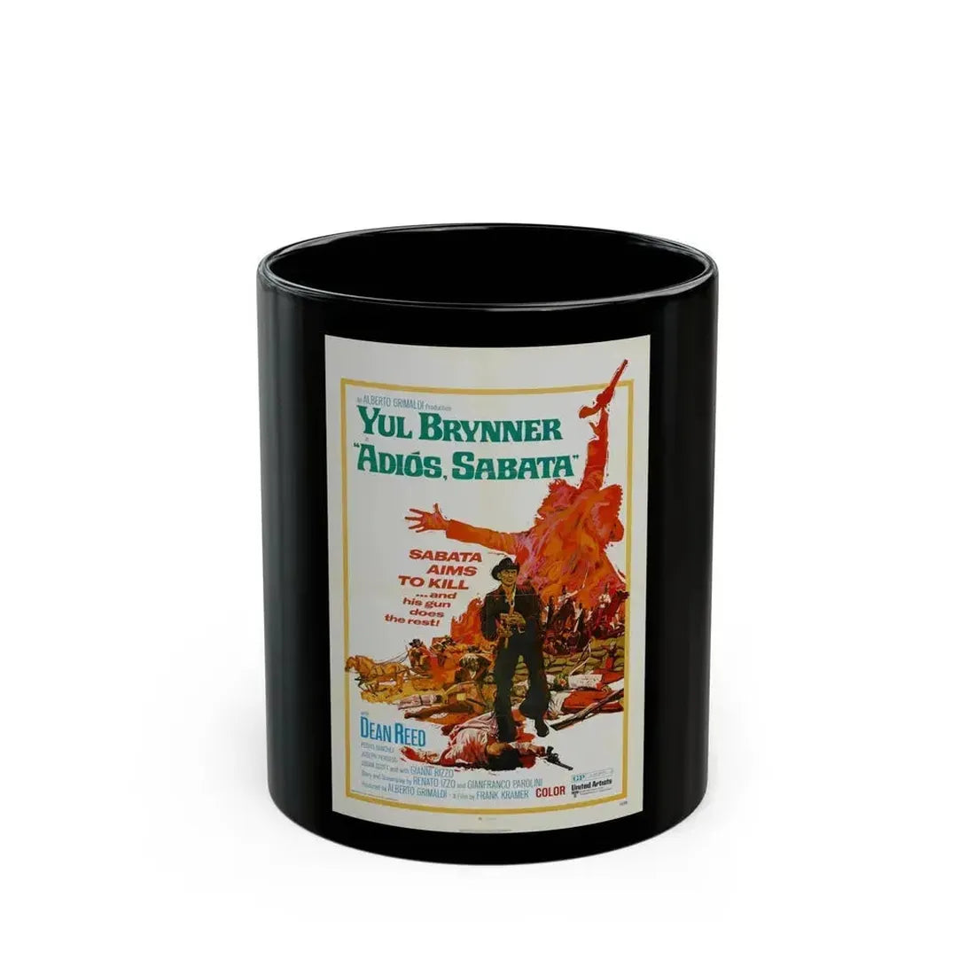 ADIOS SABATA 1970 Movie Poster - Black Coffee Mug 11oz - Go Mug Yourself