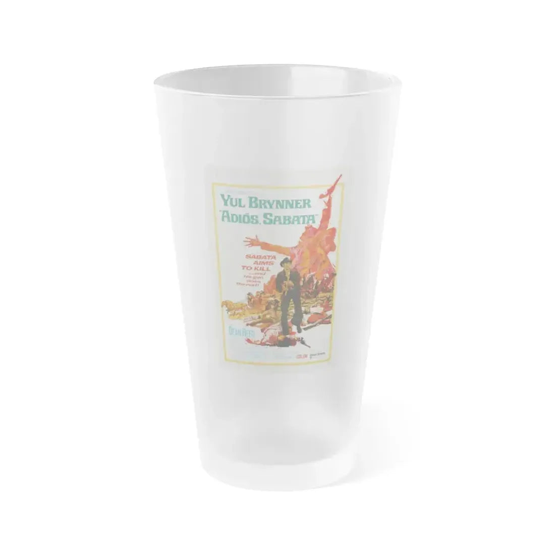 ADIOS SABATA 1970 Movie Poster - Frosted Pint Glass 16oz Default Title - Go Mug Yourself