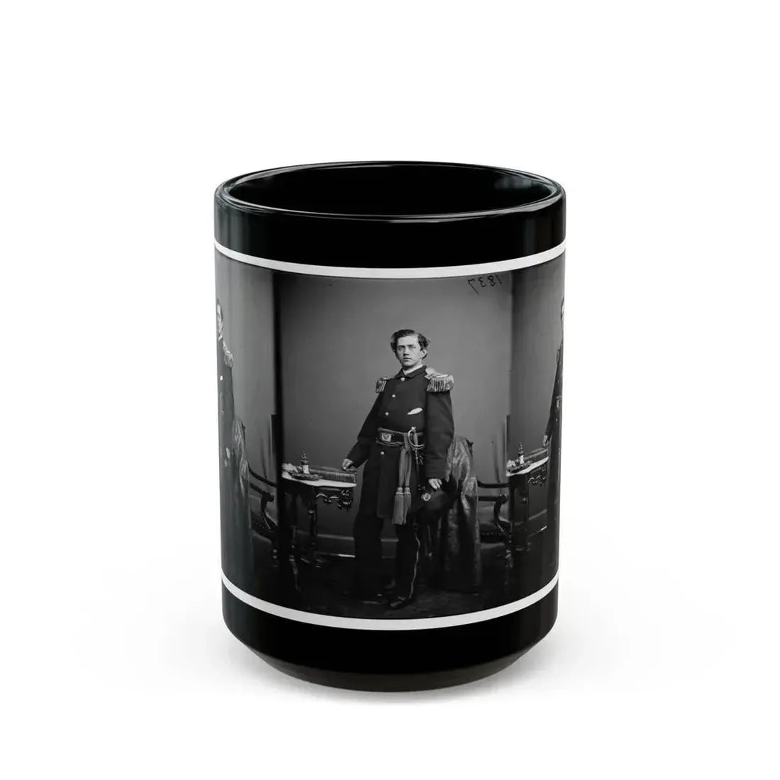 Adj. A.H. Jameson, 32nd Pa. Inf. (U.S. Civil War) Black Coffee Mug 15oz - Go Mug Yourself